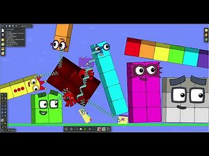 Numberblocks 0 to 1000000 Battle 73 in Algodoo (V2)
