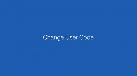 Change the User Code using the Master Code