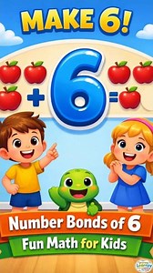 Number Bonds of 6 | Addition for Kids | Learn to Make 6
