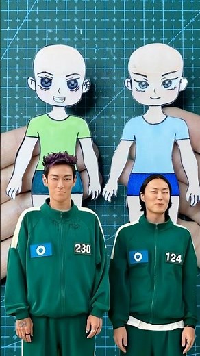 Squid Game 230 And 124 | How to Make Paper Doll | Diy Paper Doll #diypaperdoll #drawing #squidgame2