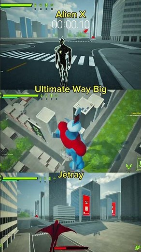 Alien X VS WAYBIG VS Jetray Speed Test Ben 10 Game #shorts #highrpmshorts #ben10 #gamingshorts