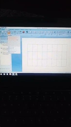 How to insert a table in word