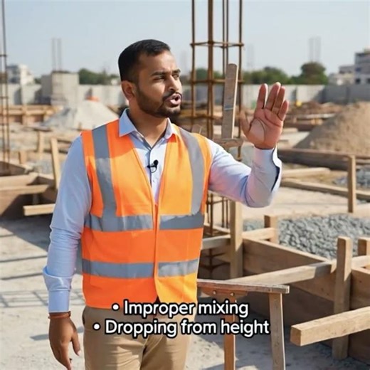 Segregation of Concrete | Causes & Prevention | RCC Site Practice #Shorts