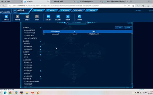 SPN实验 网络侧IP地址Loopback0配置