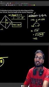 Area of Rhombus & Diagonals Calculation | Step-by-Step Math Guide
