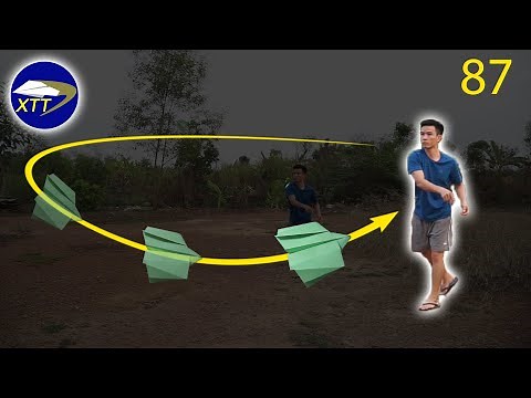 BEST PAPER PLANE BOOMERANG for KIDS - How to make a Paper Airplane that COMES BACK | XTT