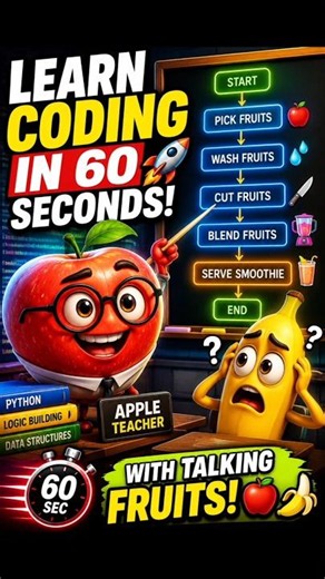 🍎 Learn Programming Logic in 60 Seconds with Talking Fruits! 🚀💻