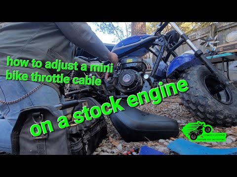 how to adjust a mini bike throttle cable on a stock engine