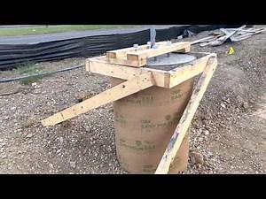 How to pour concrete for light base poles , forms, support and rood works