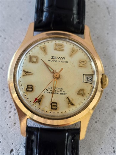 ZEWA Automatic Gold-plated Men's Watch – Vintage German Wristwatch With Date - Etsy