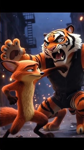 Zootopia 2 Final Battle Nick & Judy vs Tiger Villain | Epic Fight Shorts