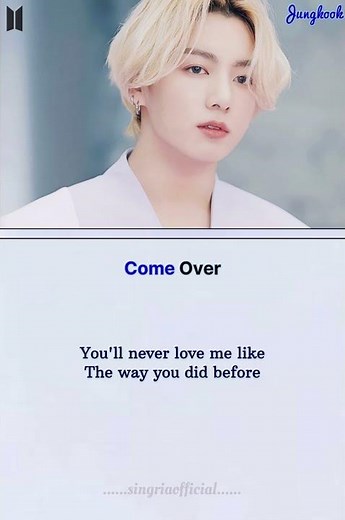🩵방탄소년단 Come Over Song Lyrics [Post-Chorus: j-hope, Jung Kook, V] 🩵18.April.26