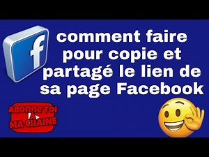 comment faire pour partager le lien de sa page Facebook