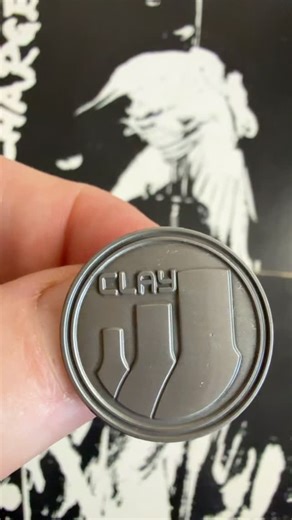 CLAY RECORDS Pin Badge (in a lovely Brushed Silver finish) available from our website NOW www.punkpinbadges.com | Punk Pin Badges