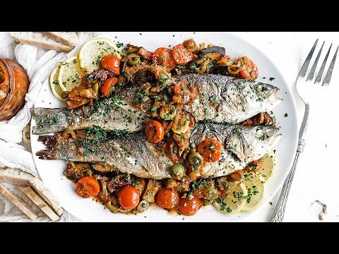 Whole Roasted Branzino with Family Caponata Recipe