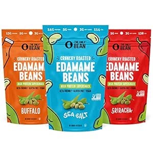The Only Bean Crunchy Dry Roasted Edamame Beans (Variety Pack), Low Carb Keto Healthy Snacks For Adults and Kids, Fiber Protein Snacks, Diabetic Snacks, 4 oz (3 Pack)