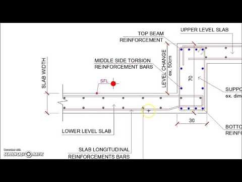 Reinforced Concrete Slab Level Change Detail