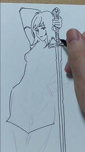 如何畫簡單的動漫人物/How to draw simple anime characters/(跟我一起畫)807#drawing #art #anime #illustration #draw