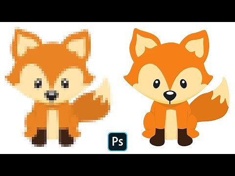 3 steps to convert any low-resolution vector into high resolution in photoshop.