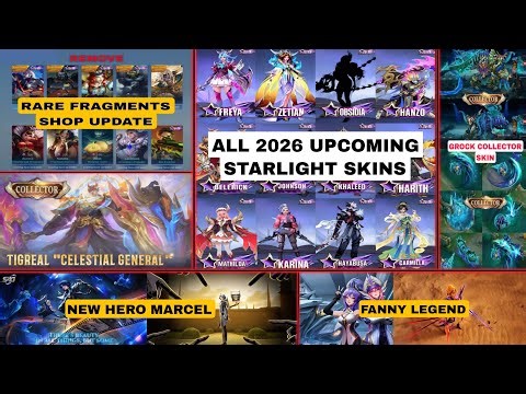 Rare Fragment Shop update + Marcel New Hero + ALL Upcoming Skins 2026 (Legend, Collector, Starlight)