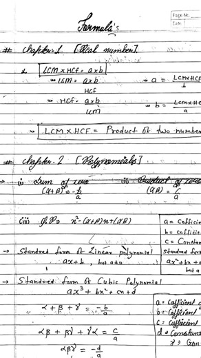 Class 10th maths formula (english medium) written by jigyasa repswal #mathsformula #class10