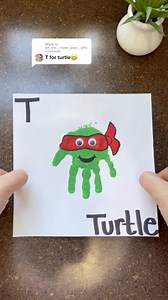 T is for turtle 🐢 Follow along to see U! #toddlercrafts #handprintcrafts #Keepsake | Kids Craft Barn