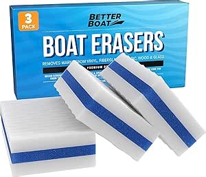 Boat Erasers by Better Boat - Cleaning Sponge for Scuff Marks & Grime, Marine Accessories & Gifts, Safe on Fiberglass Vinyl Gelcoat Deck Hull