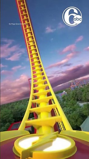 Six Flags Great Adventure roller coaster - The Flash: Vertical Velocity | POV front seat animation