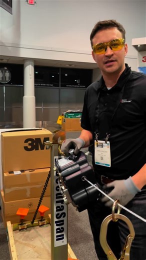 3M Worker Health and Safety on Instagram: "Wrapping up the last day at @worldofconcreteshow by demoing our 3M™ DBI-SALA® EZ-Line™ Retractable Horizontal Lifeline System - a great option when you’re considering worker safety at heights. #3msafety #worldofconcrete #worldofconcrete2025 #woc #fallprotection #ppe"