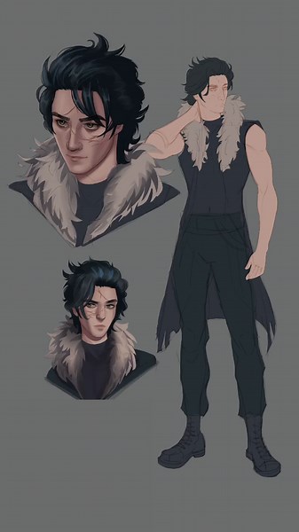 Speed Paint of a Raven OC in Dark Fantasy Style