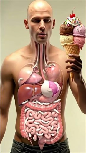How Your Body Digests Ice Cream (3D Animation)