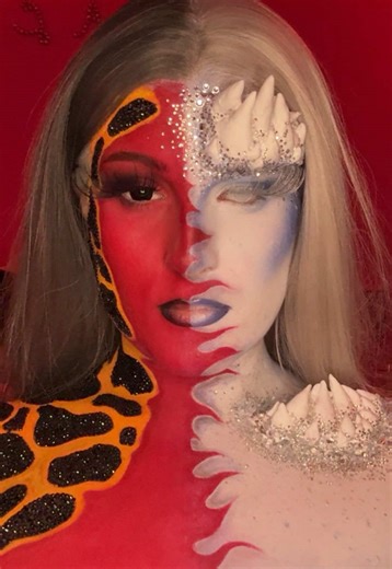 Creative Makeup Inspired by Snow Miser and Heat Miser