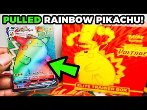 PULLED RAINBOW PIKACHU VMAX! Opening Vivid Voltage Elite Trainer Box!
