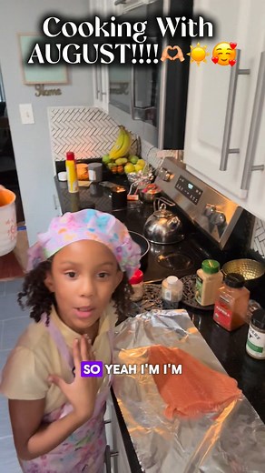 Cooking Dinner with August 🍽️✨ Yup, I kinda took the night off from cooking when August decided to step in and make dinner for us! 😋 Not her first time in the kitchen — and every single time that salmon turns out absolutely DELICIOUS! 👩🏽‍🍳🔥 #ChefAugust #FamilyTime #DinnerChronicles #ProudMomMoment #PunkinsEssentials #HomeCookedLove Following | Jakeina Miles