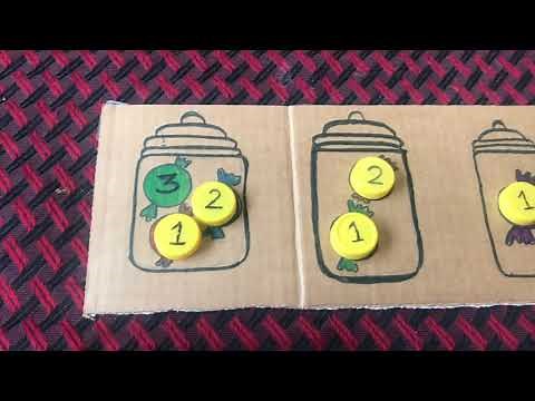 DIY activities for Teaching Number counting & number recognition to 2-3 year old at home