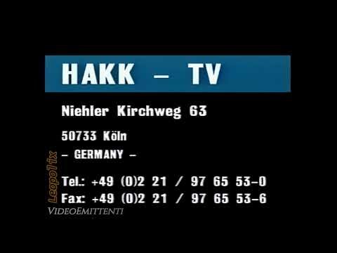 Hakk Tv logo e infocard, trasmesso dal satellite Astra a 19,2° est, anno 1998
