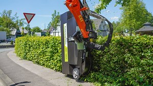 GreenTec offers hydraulic hedge trimmers for maintaining green areas. Our Rotary Hedge Cutter RC series has an unmatched capacity and offers a beautiful cutting result. Hedges and shrubs are cut and shredded in the same workflow. The hedge debris can be left on the ground for decay as it is crushed into a thousand small pieces. Our hydraulic hedge trimmers can be mounted on most loaders, tractors or excavators. | GreenTec