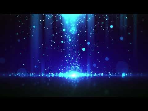 Blue fantasy particle award party loop background 4K video