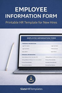 Employee Information Form | New Hire HR Template | Editable Word & PDF | Employee Records Form - Etsy