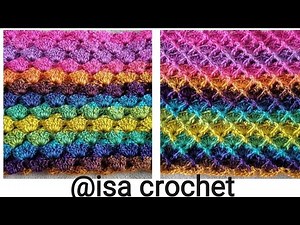 Beautiful textured stitch tutorial for crochet neck warmers, scarves, blankets, sweaters, stoles...