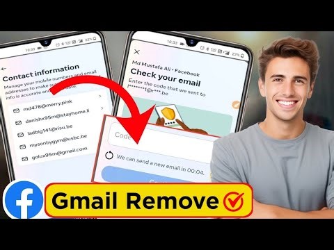 How to Remove Gmail from Facebook 2025 Check your email problem | email remove problem |