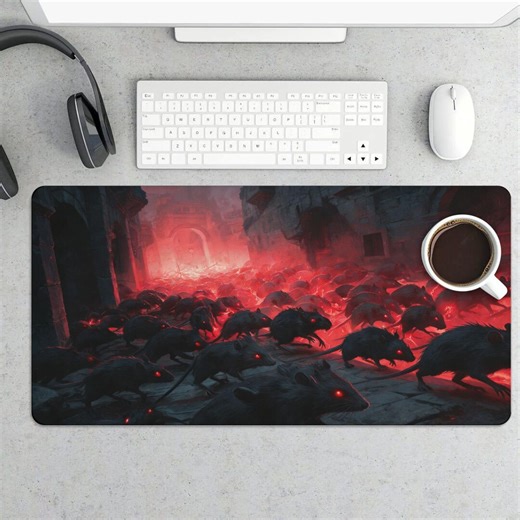 Enchanted Purple Forest Desk Mat XXL – Mystical Castle, Glowing Path Gaming Mouse Pad - Etsy