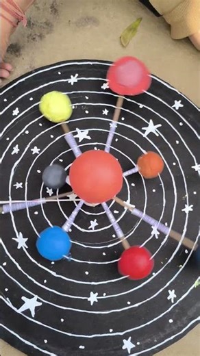 🌍🪐 navgrah solar system model project 🌞 | working science project 🔥 | school project video #shorts