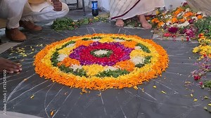 Athapookalam during onam