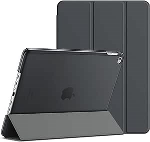 JETech Case for iPad Air 2 (2nd Generation), Smart Cover Auto Wake/Sleep (Dark Grey)