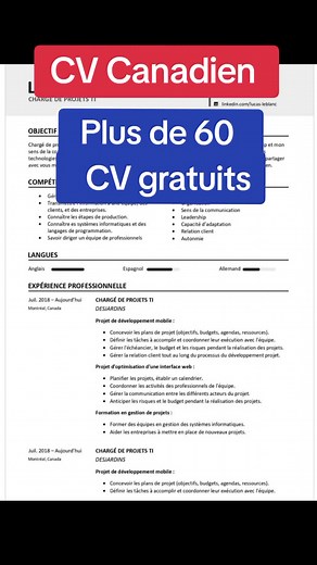 CV Canadien @Vitæ Pro #cv #curriculum #curriculumvitae #cvcanadien #canada #europe #immigration #emploi #lettredemotivation #job #offredemploi #canadaimmigration #journeequebec #demandedemploi #documentprofessionnel #québec #vitae #vitaepro #travail #travailleraucanada #travailaletranger #fyp