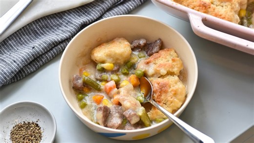 Beef and Drop Biscuit Casserole Recipe