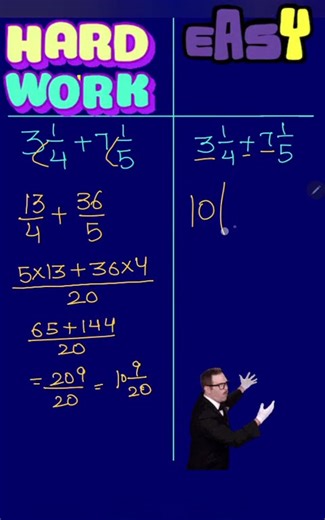 mixed fractions addition #fraction #fractionaddition #maths #shorts #short
