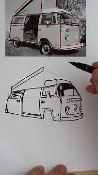 Drawing of the VW Camper Van