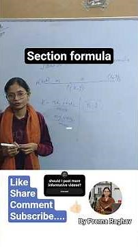 how to use section formula?....#studyadvice #easylearning 👍🏻